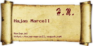 Hajas Marcell névjegykártya